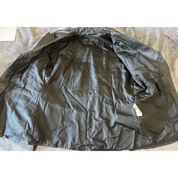 NIKO Women’s Italy London USA Genuine Black Leather Tie Waist Jacket Coat L/XL - Picture 5 of 8